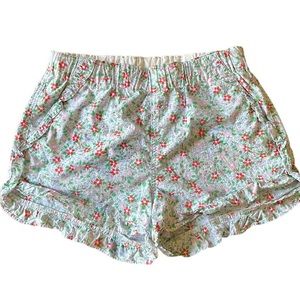 J.Crew Floral Ruffle Hem Shorts, Size 12